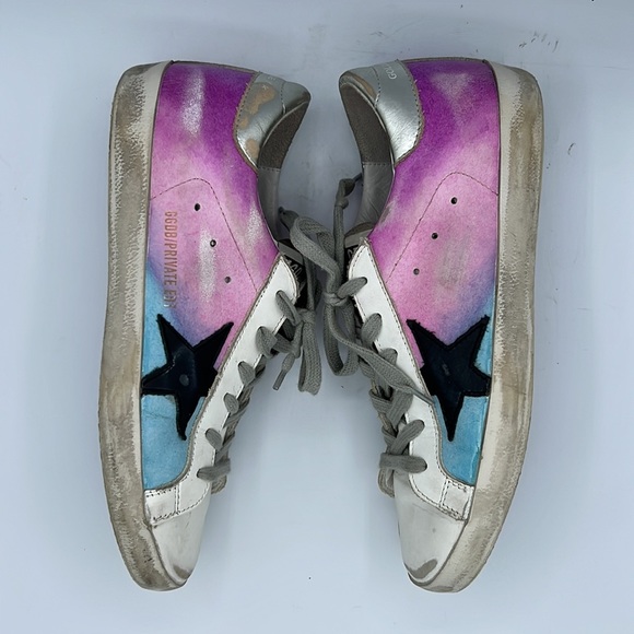 Golden Goose SuperStar Limited Edition Tie Dye Sneakers EU 39/ US Size 9 - Picture 9 of 15